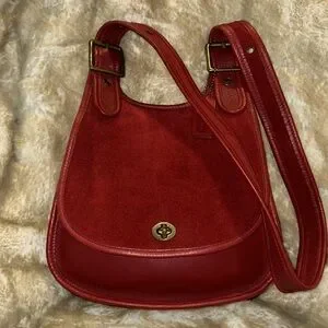 Coach | Bags | Vintage Coach Berkeley 94 Saddle Bag Red